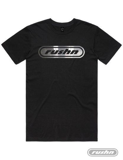 Rushn Reflective Logo T-shirt in Black