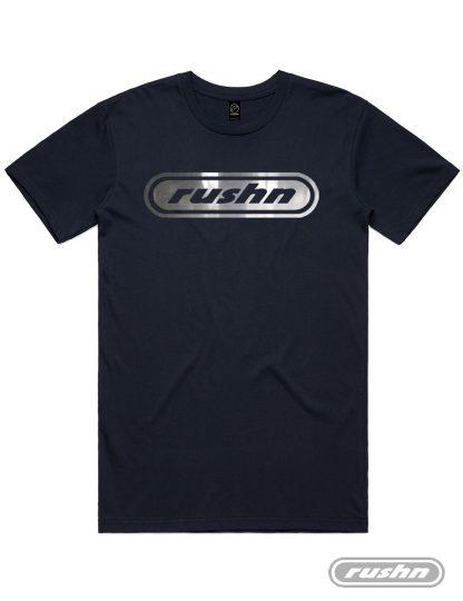 Rushn Reflective logo t-shirt in navy